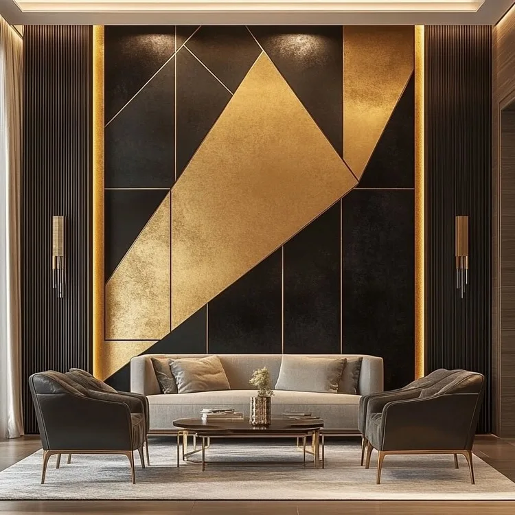 Oversized Patterns Wall Panelling Design
