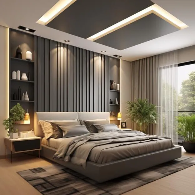 Panelled Ceiling Design Ideas for Bedroom