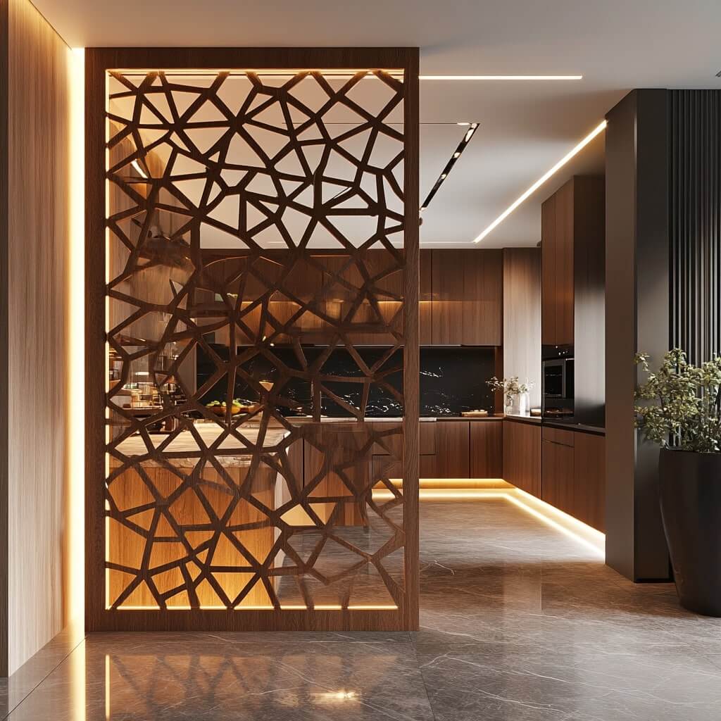 Partial Partition or Half-Walls Kitchen Entrances Design