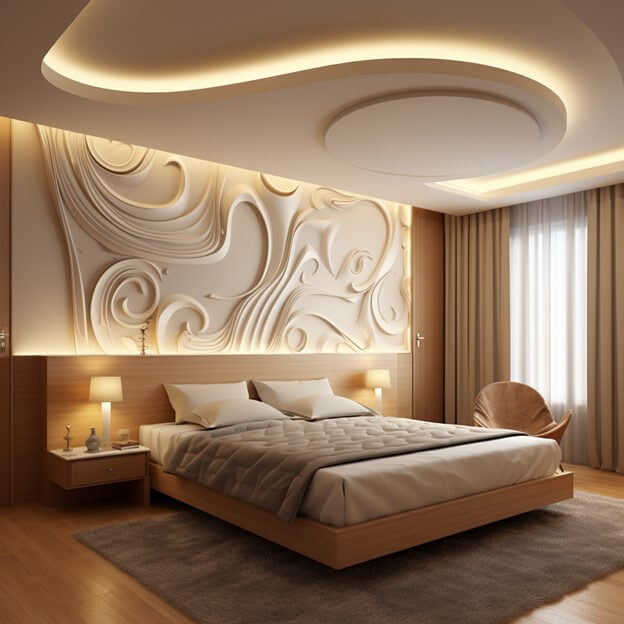 Pop Modern False Ceiling Design for Bedroom