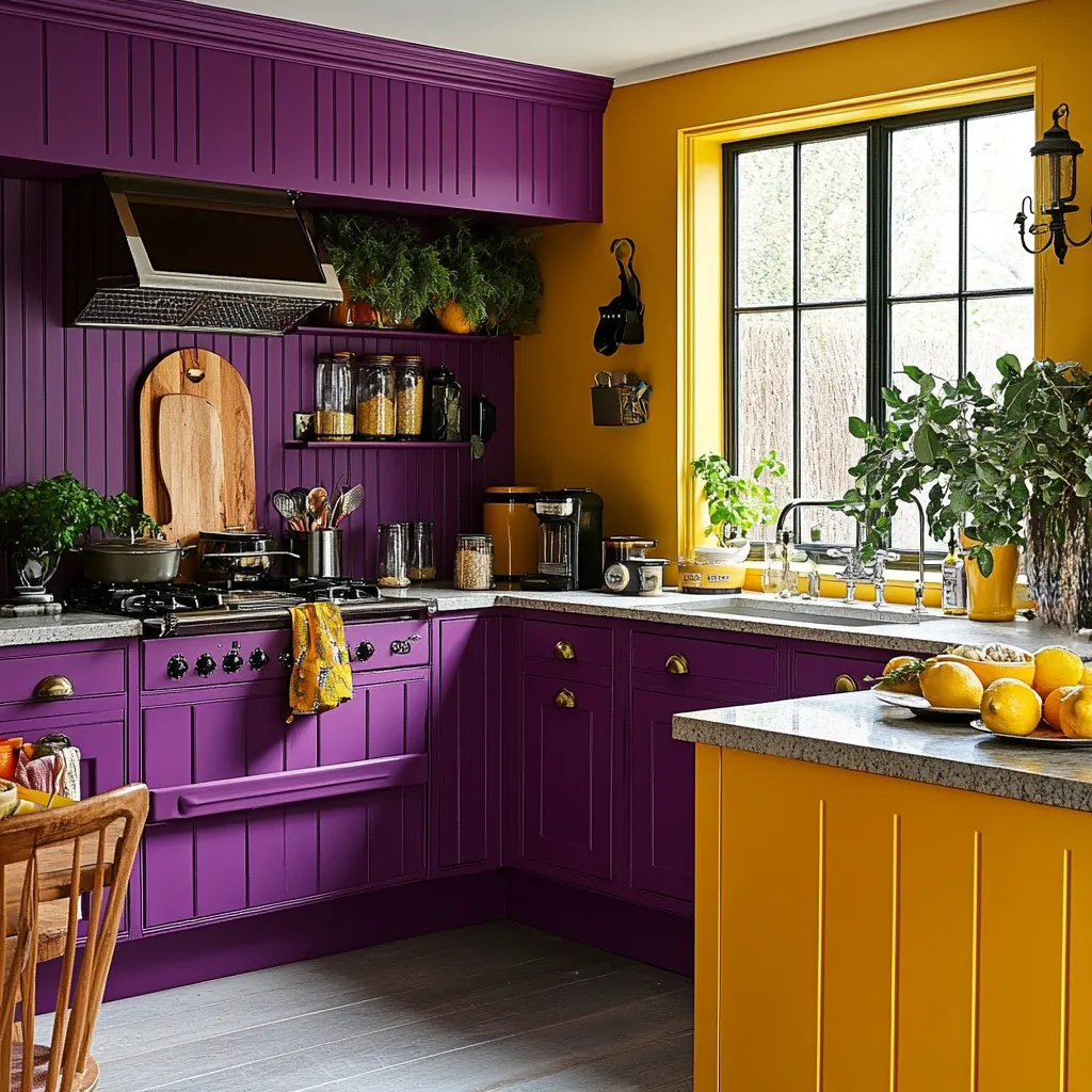 Combination of Purple and Lemon Purple and Lemon Colour Combination