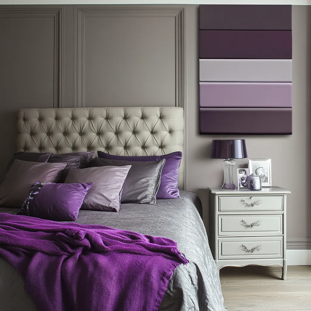 Combination of Purple and Muted Grey Purple and Muted Gray Colour Combination