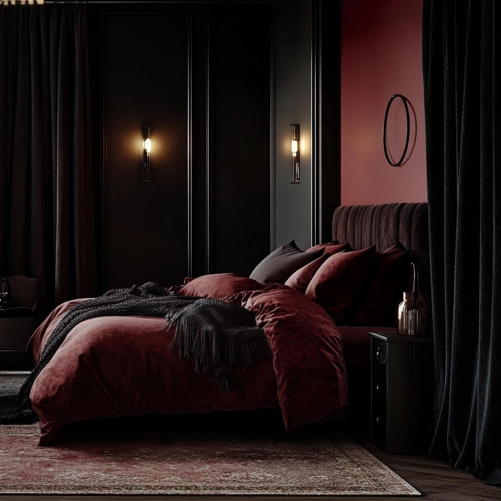 Red Colour Combination with Dark Tones