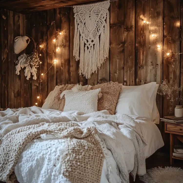 Rustic Reclaimed Wood Wall Panel Design