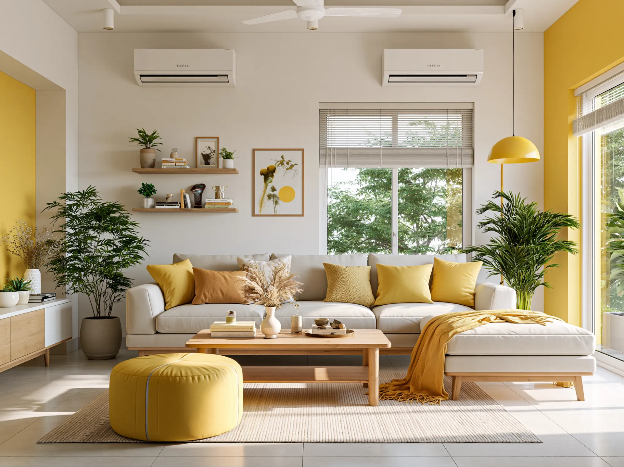Scandinavian-Inspired Yellow Living Room Ideas