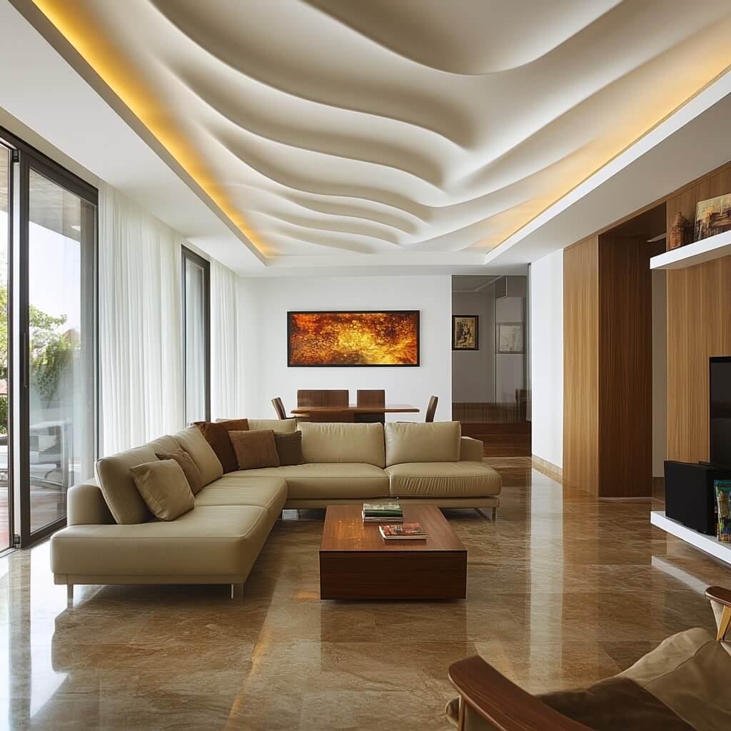 Simple False Ceiling Corner Design