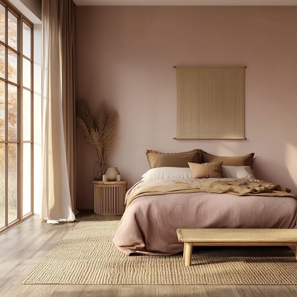 Simple Pink Bedroom Colour Combination
