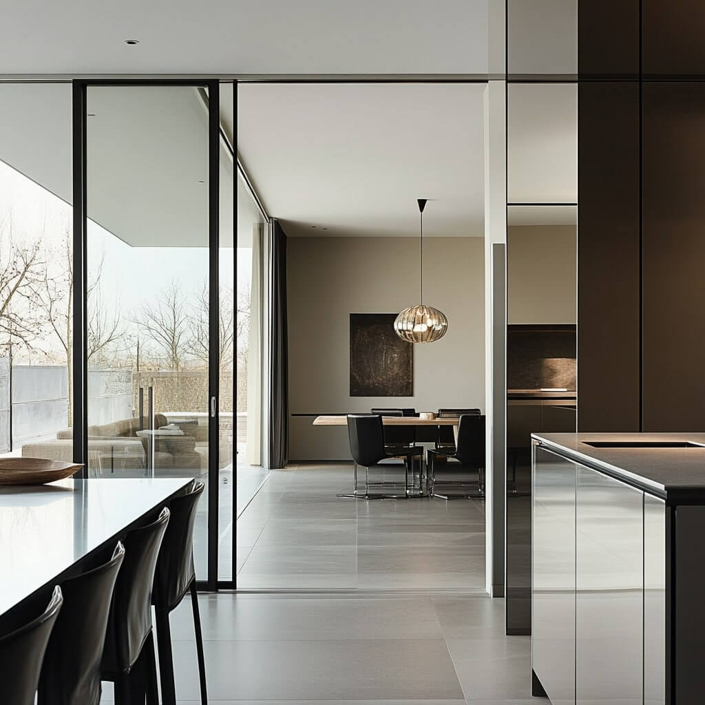Sliding Door Design for Kitchen