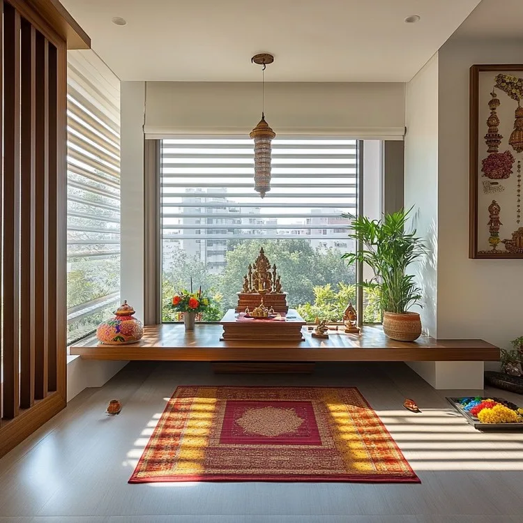 Small Mandir for Home with a View