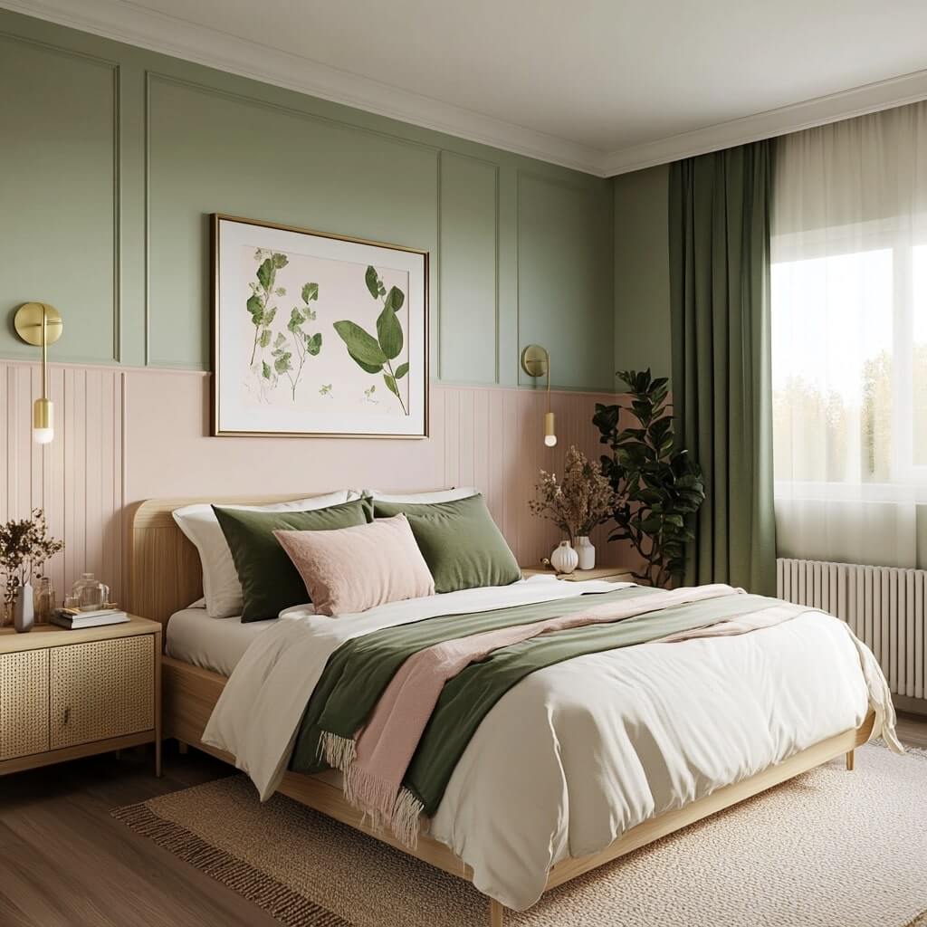 Soothing Pink and Green Room Mix