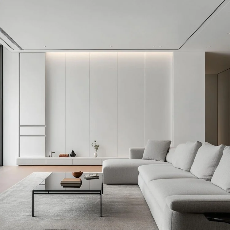 Storage-Integrated Panel Design for Living Room