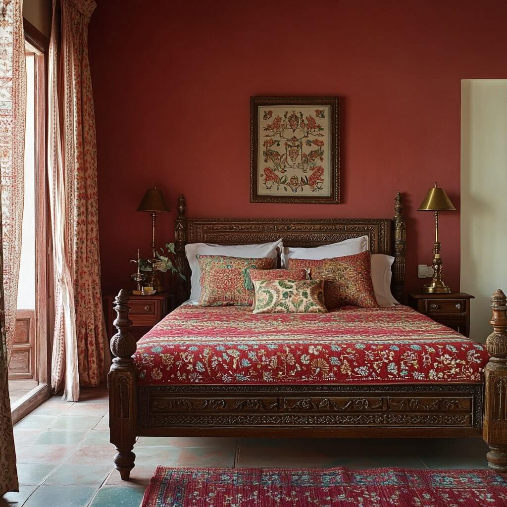 Subtle Dusty Red Colour Combination