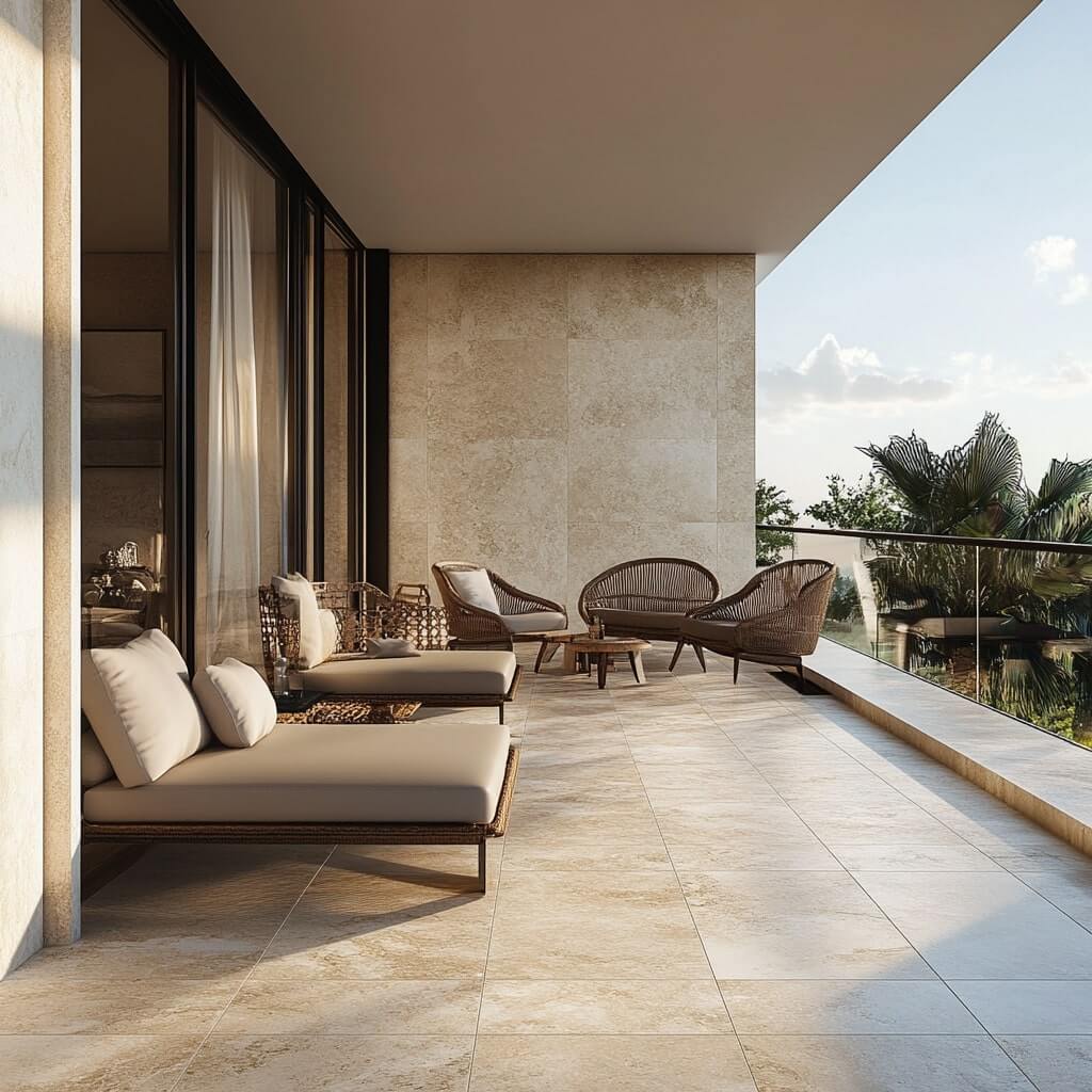 Travertine Tiles for Balcony
