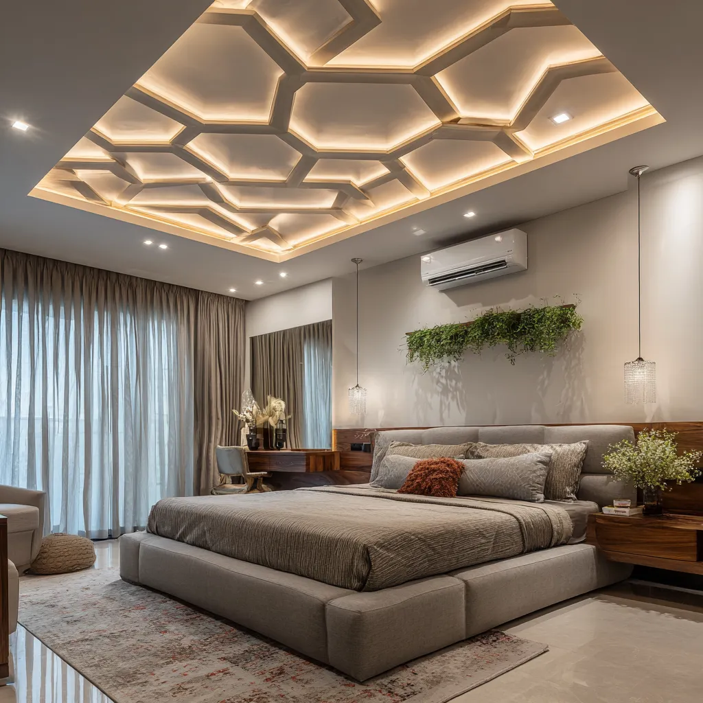 Unique Modern Small Bedroom Ceiling Design