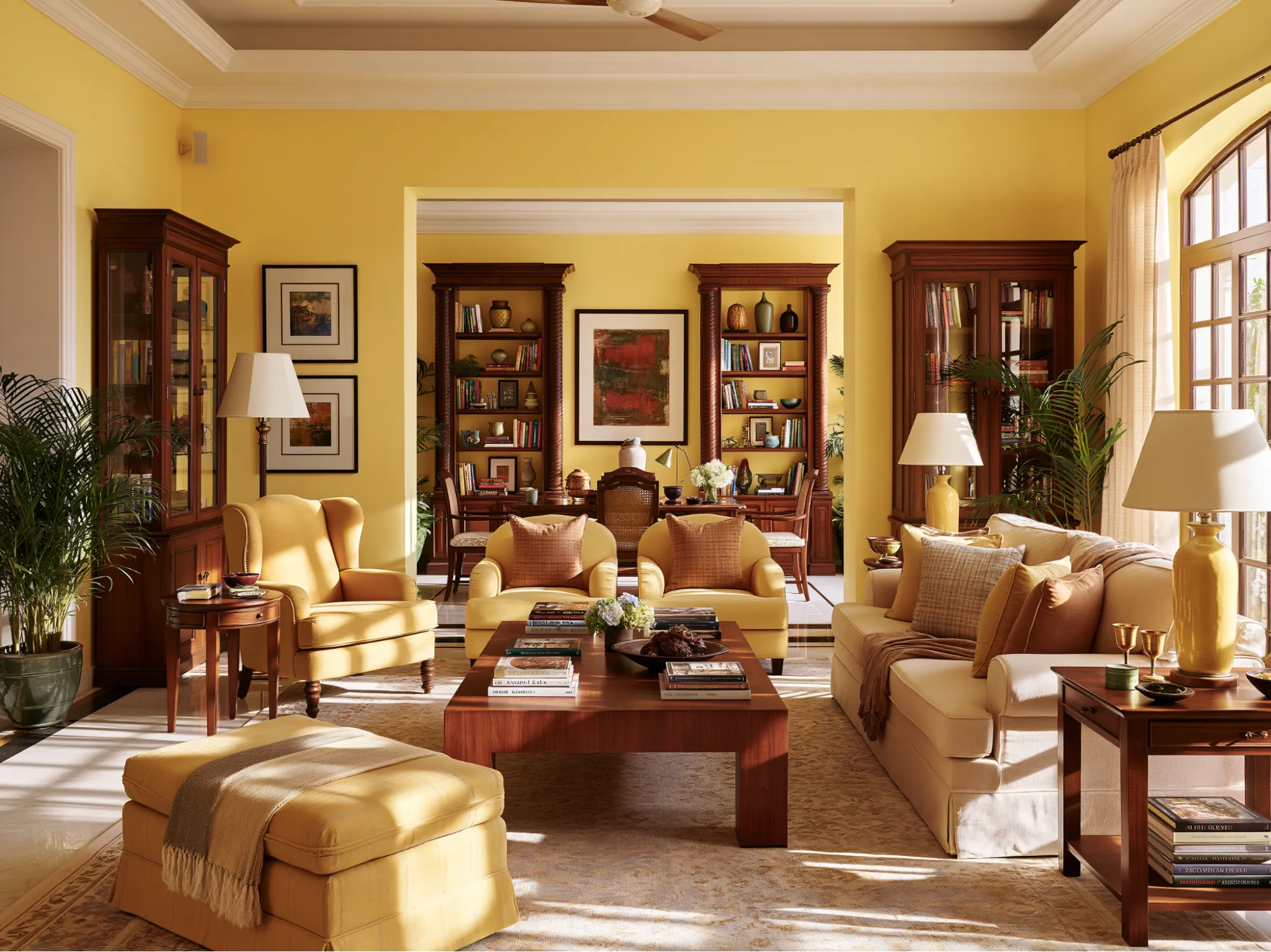 Walnut Brown- Contrast Colour of Yellow