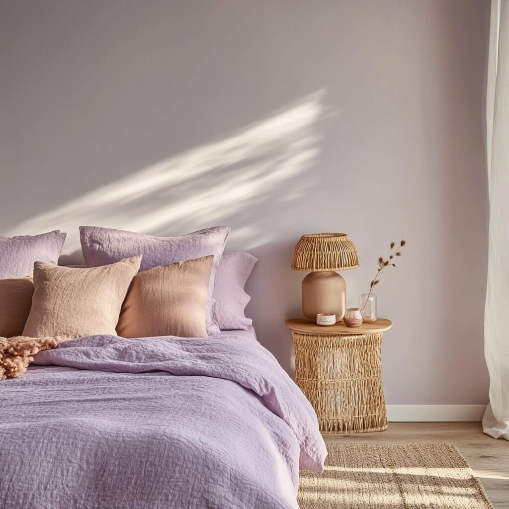 Warm Purple Colour Wall Combinations