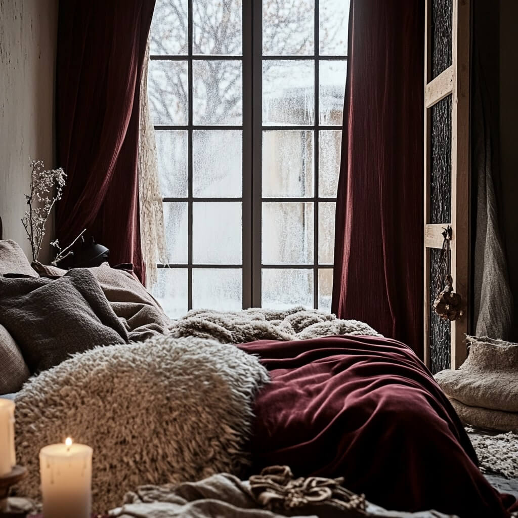 Winter Warmth Bedroom Drapes Ideas