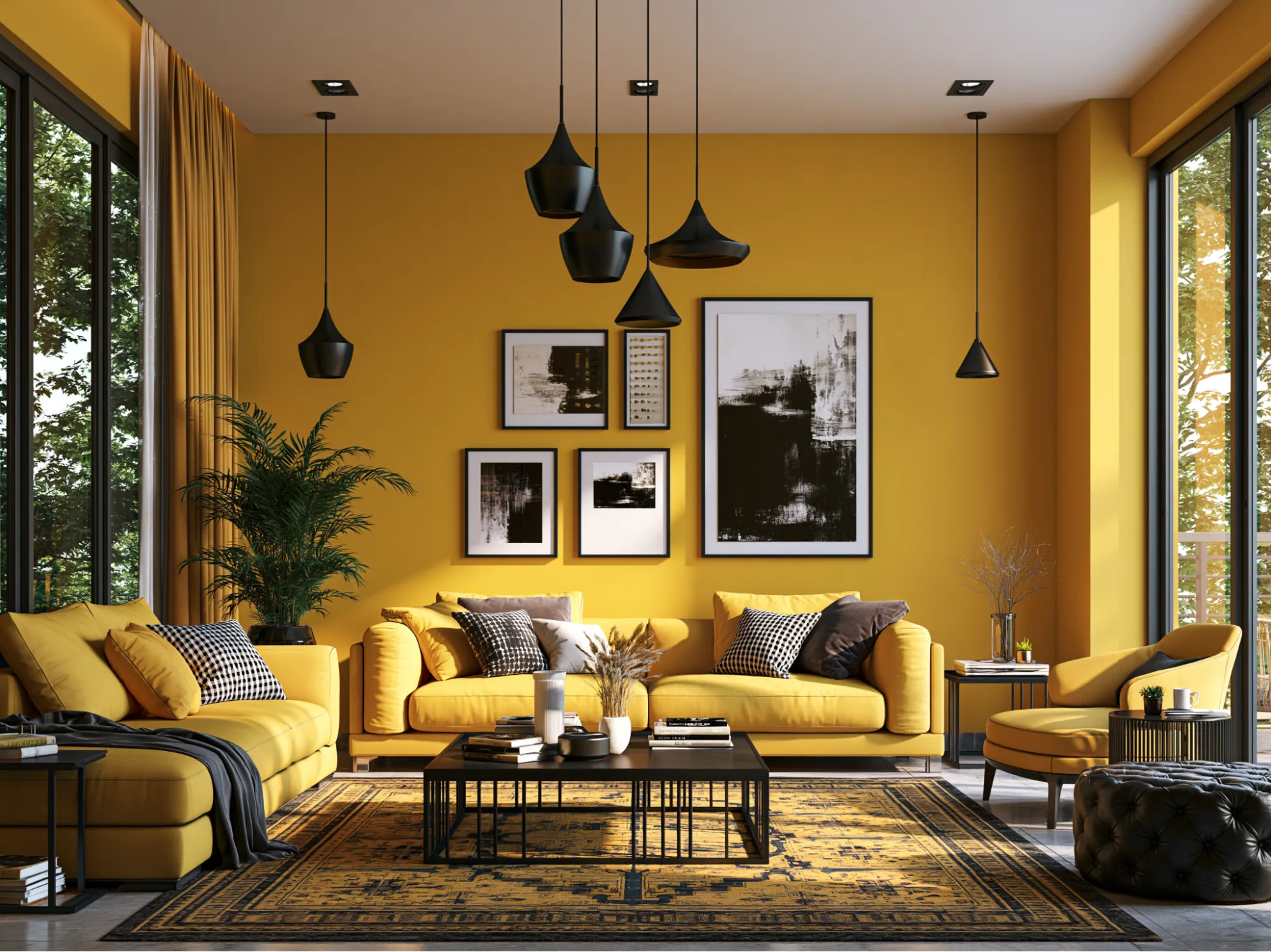 Yellow and Black Colour Combination