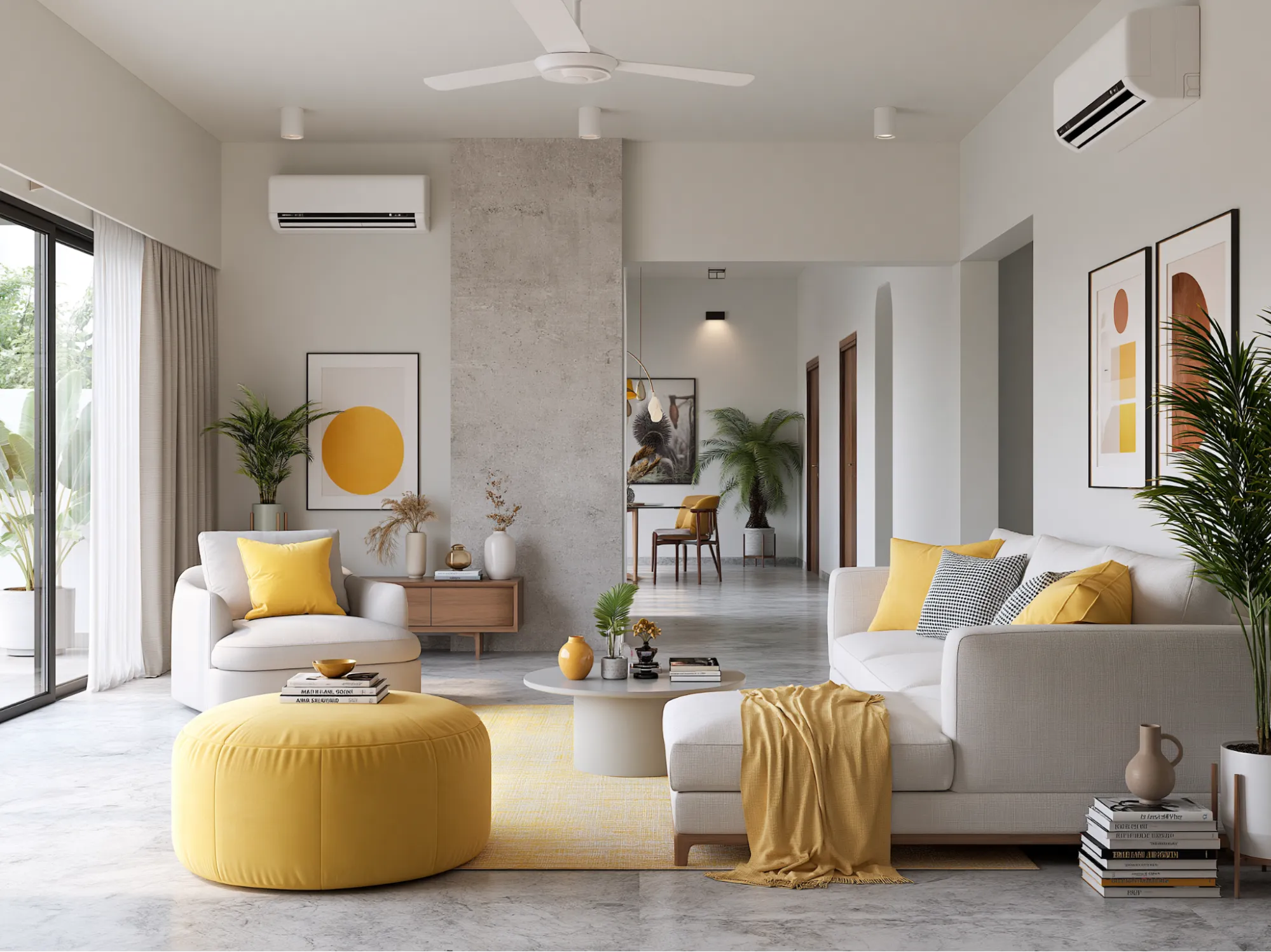 Yellow Colour Schemes for Modern Minimal Interiors
