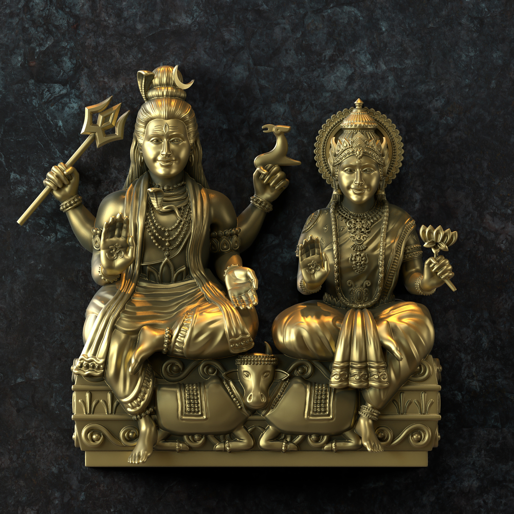 brass pooja vessels and idols