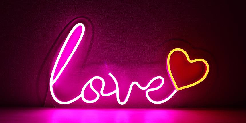 Valentines Day Decorations with Neon Lights