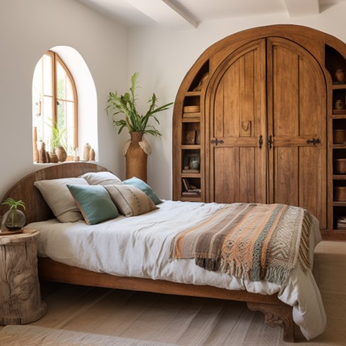 Almirah Designs with Rustic Looks for Master Bedroom