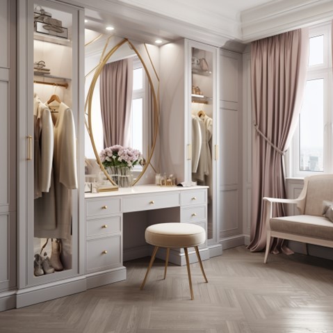 Bedroom Almirah Design with a Dressing Table