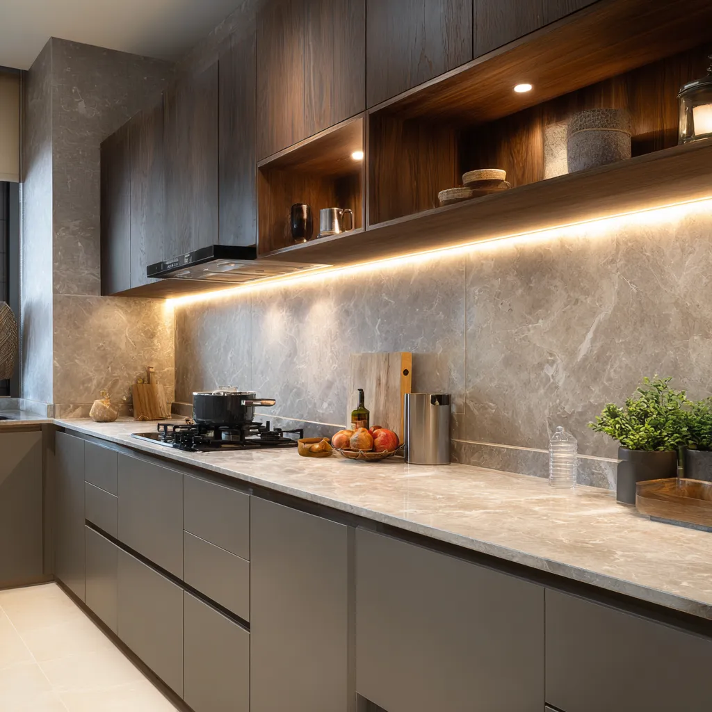 Choose Straight Countertops- Simple Kitchen Design Ideas