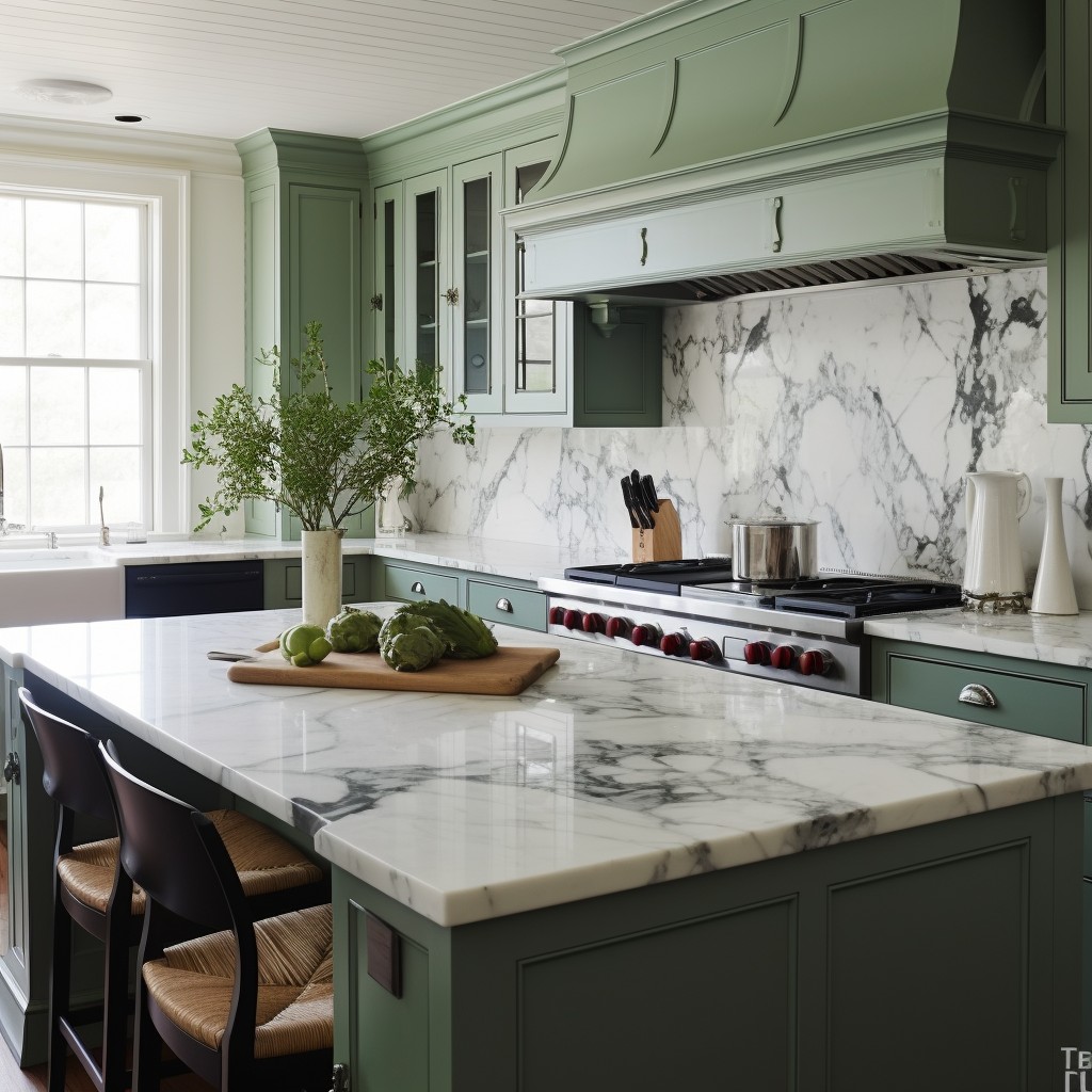 Classic White Marble - Kitchen Slab Design
