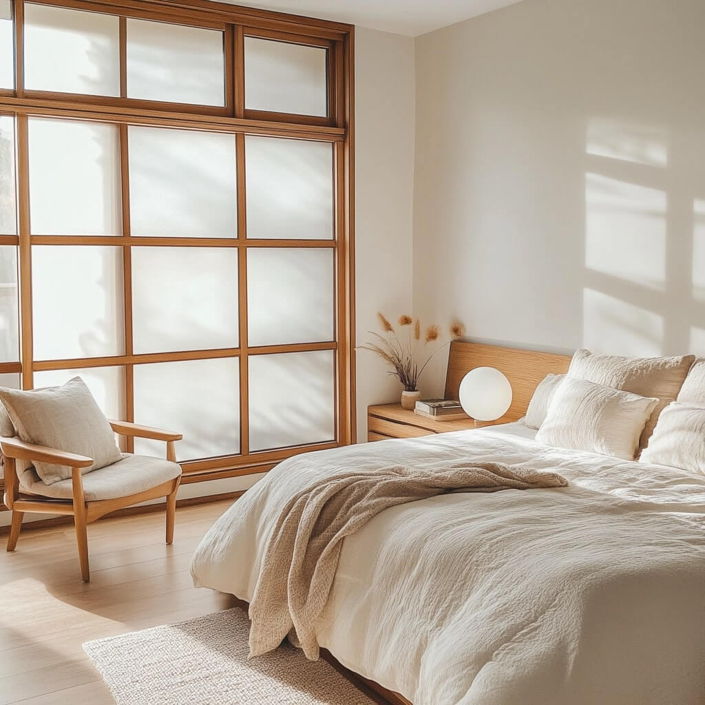 Frosted Retreat for Bedroom Window