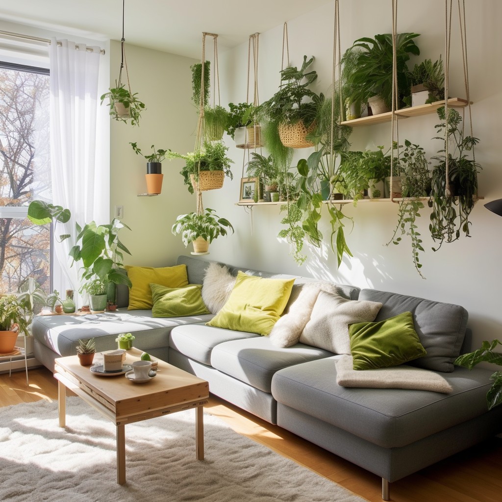 Hang Some Greens- Interior Design for Small Living Room
