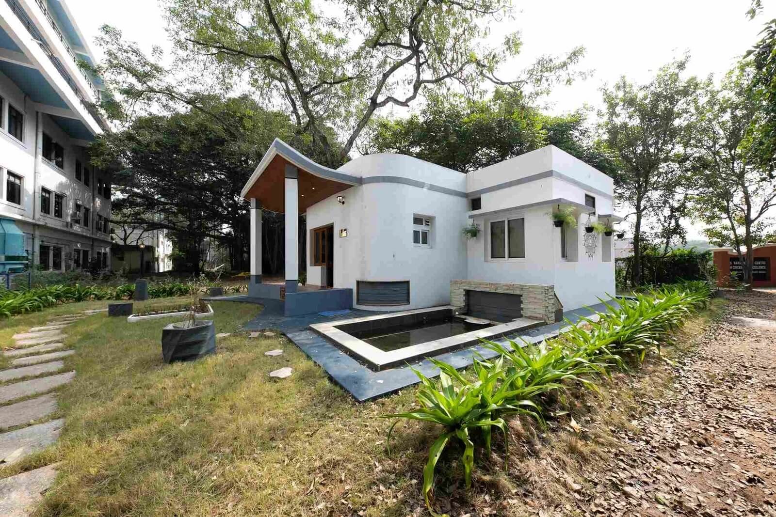 India's first 3D-printed home front view