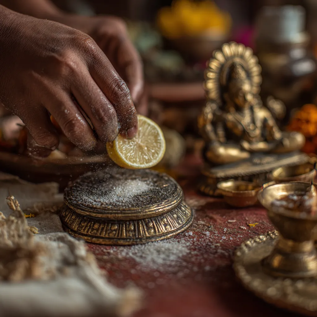 Lemon and Salt- An Easy Way to Clean Brass Idol