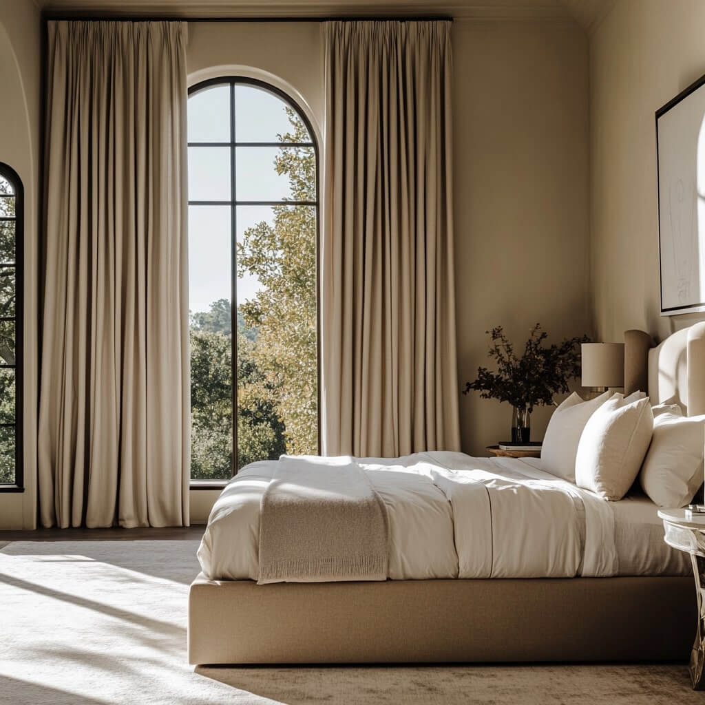 Master Design with Big Bedroom Windows