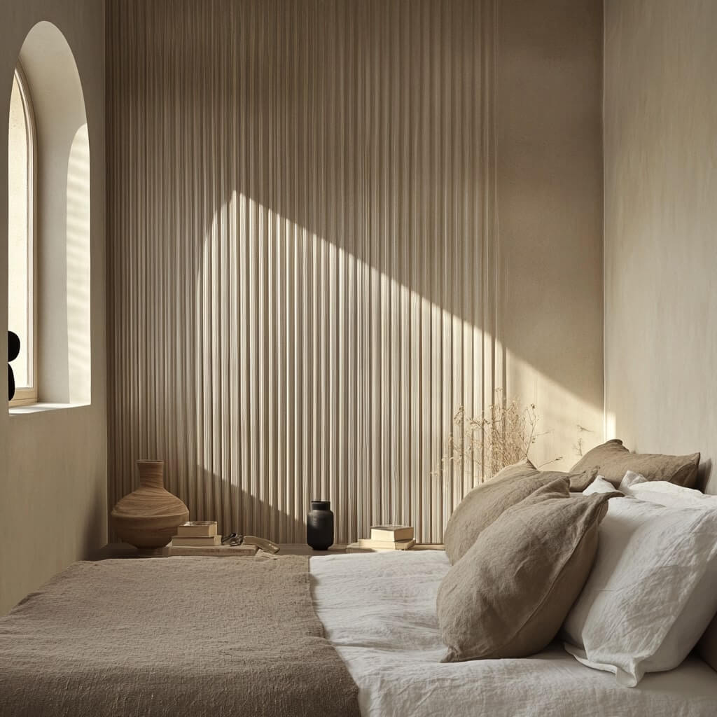 Metallic Accents on Bedroom Window Decor