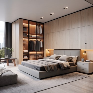Over-bed Modern Almirah Designs for Bedroom