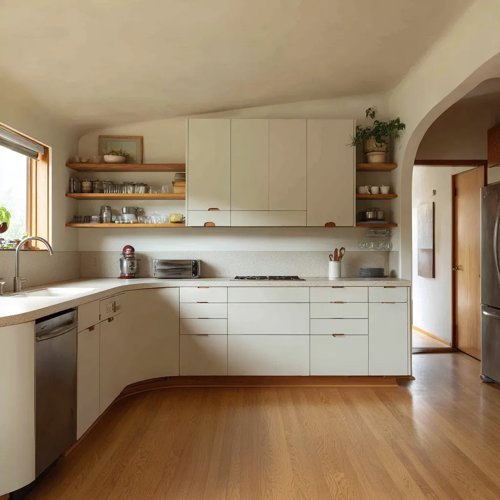 Simple Curved Kitchen Design Ideas