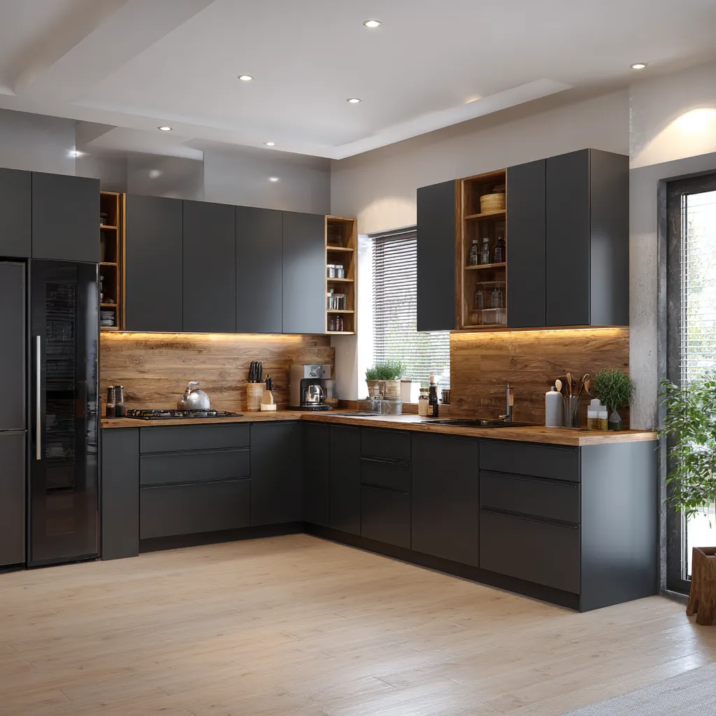 Simple L-Shaped Kitchen Design Ideas