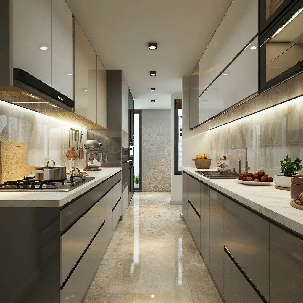 Simple Parallel Kitchen Design