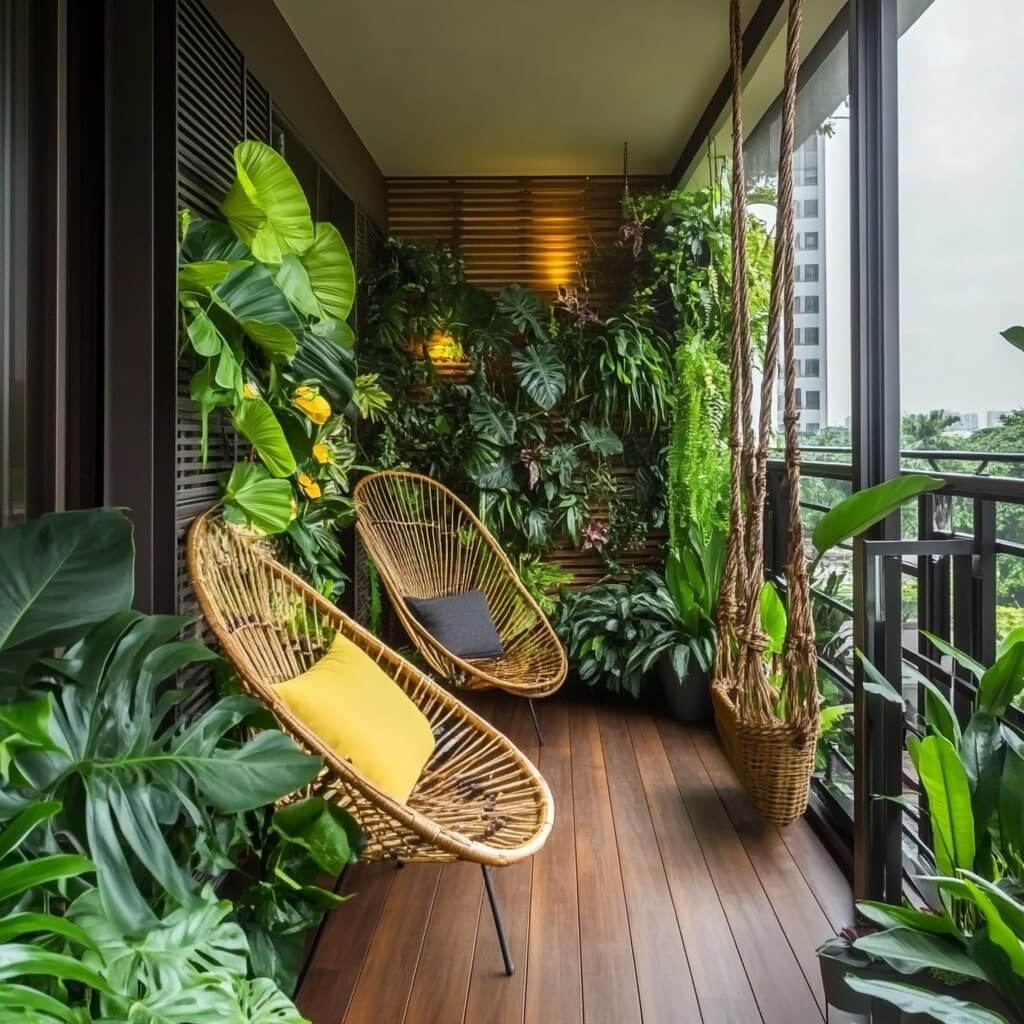Tropical Balcony Garden