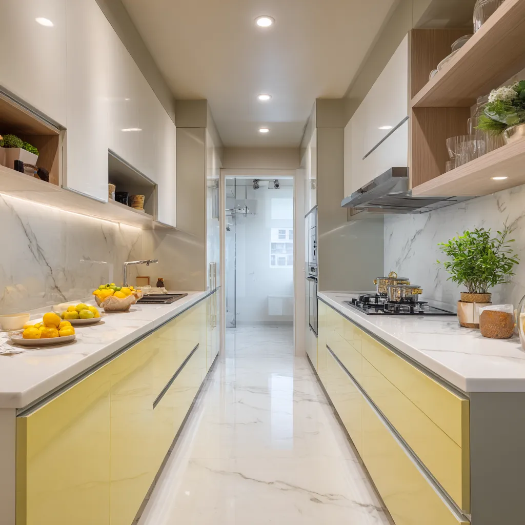 Parallel PVC Kitchen Cabinets