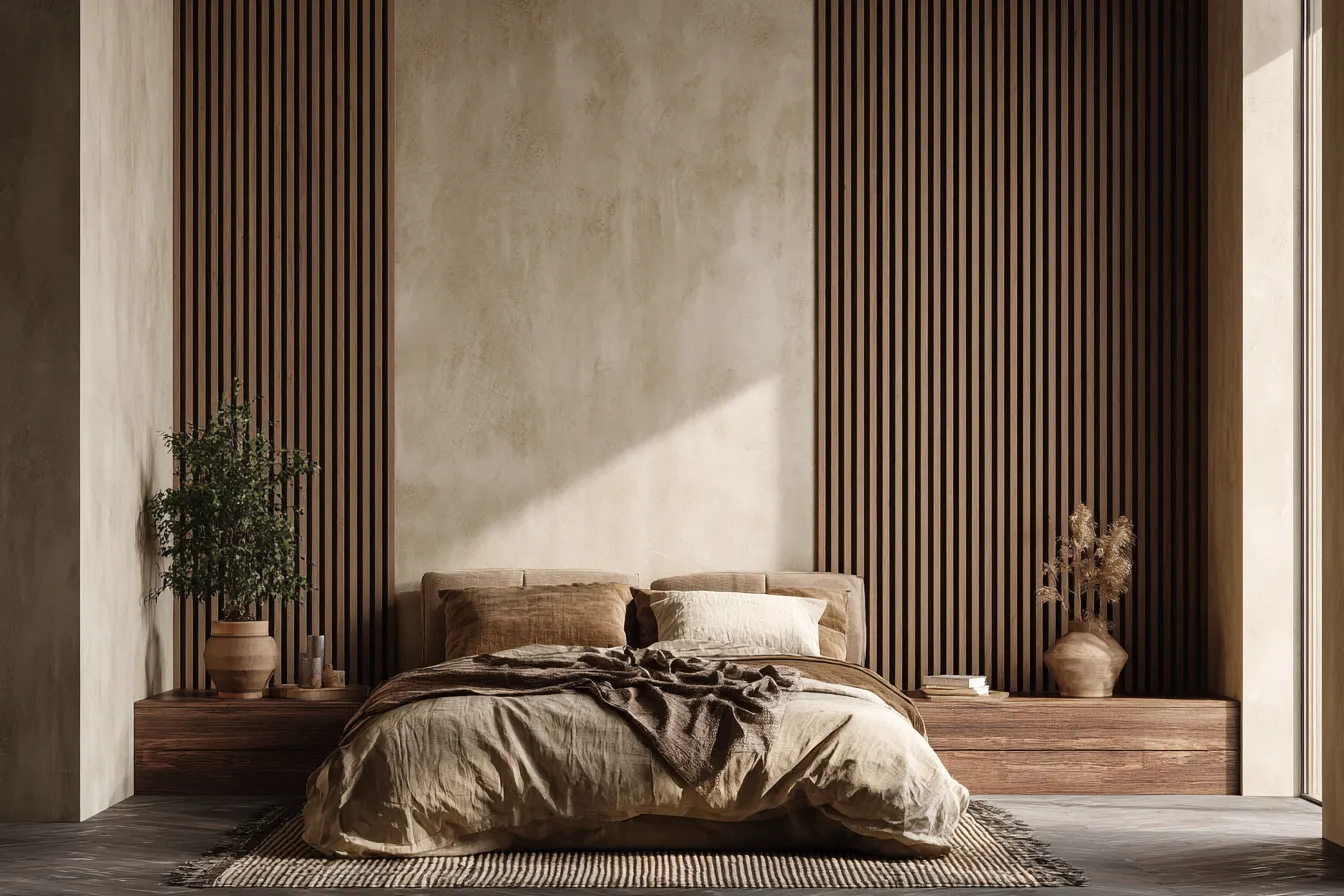 Beige and Brown Bedroom Colour Combination