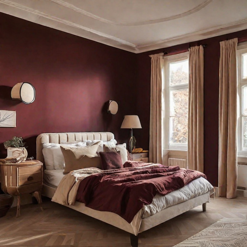 Burgundy and Beige Combination