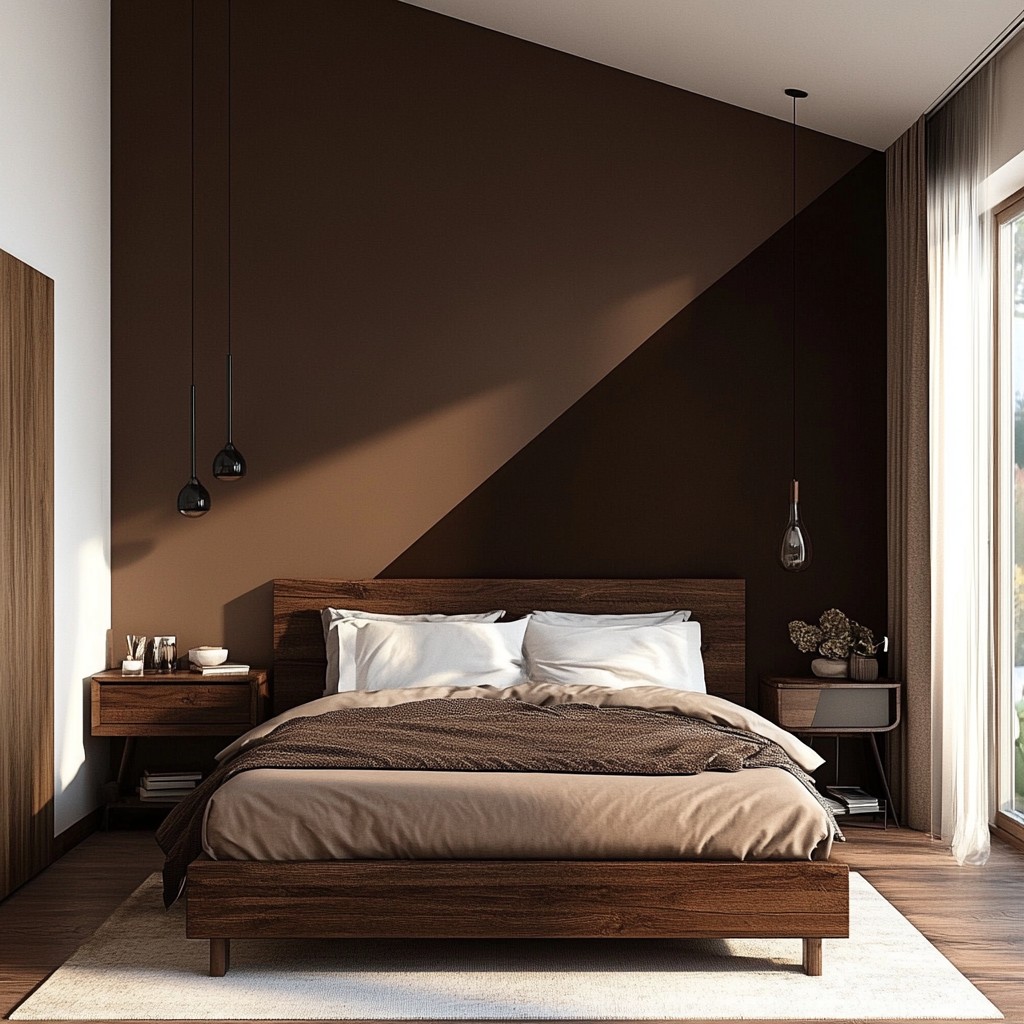 Chocolatey Combination: Paint Colour for Bedroom Walls