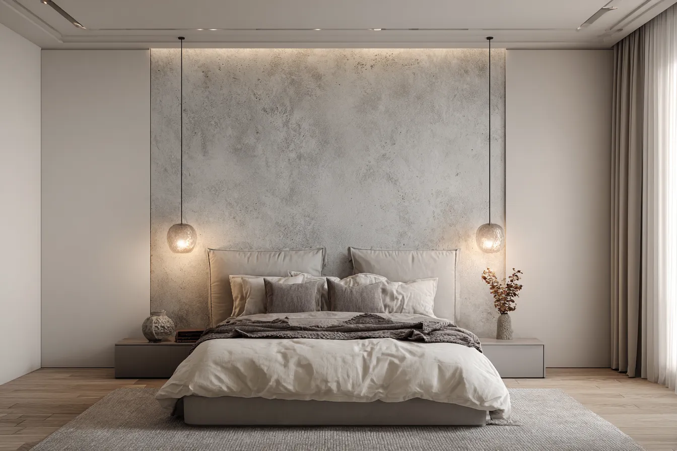 Texture and Flat Colour Combinations- A Strategy to Place Two Colours in a Bedroom