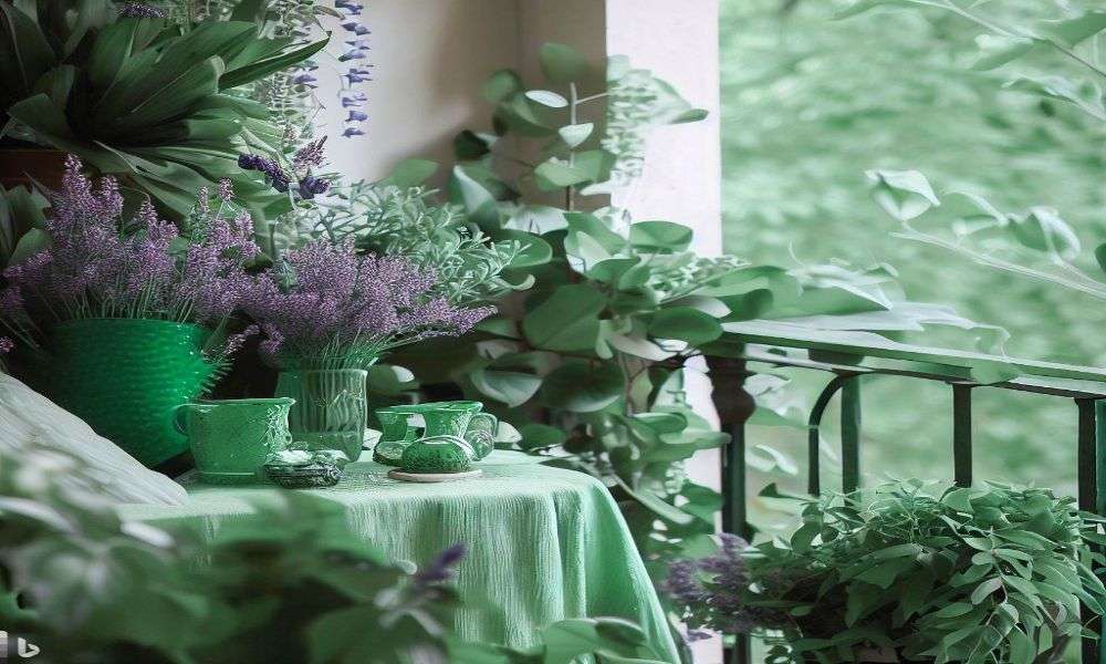 Lavender and Green Combination