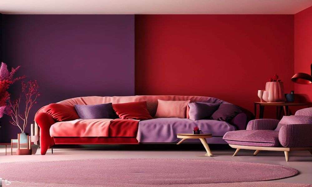 Red and Lavender Color Combination