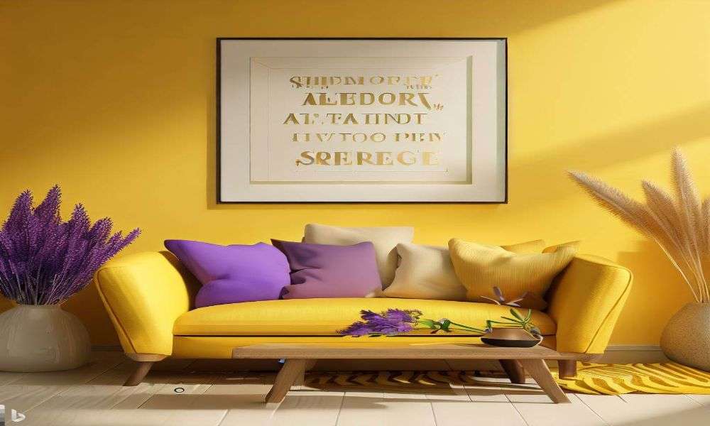 Yellow Colour Combination with Lavender