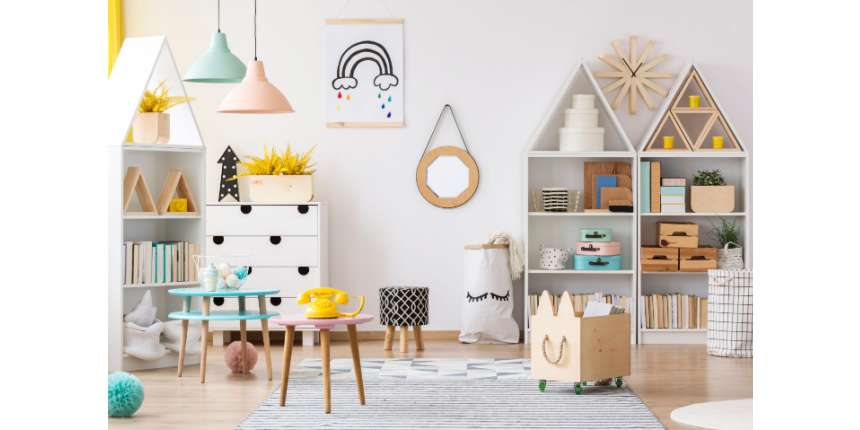 Enhance Storage Space With Cement Almirah Design in Your Kids' Room