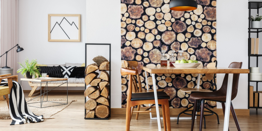 Industrial Edge Unique Living Room Wallpaper Design 